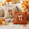 Embroidered Autumn Throw Pillow