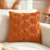 Embroidered Autumn Throw Pillow