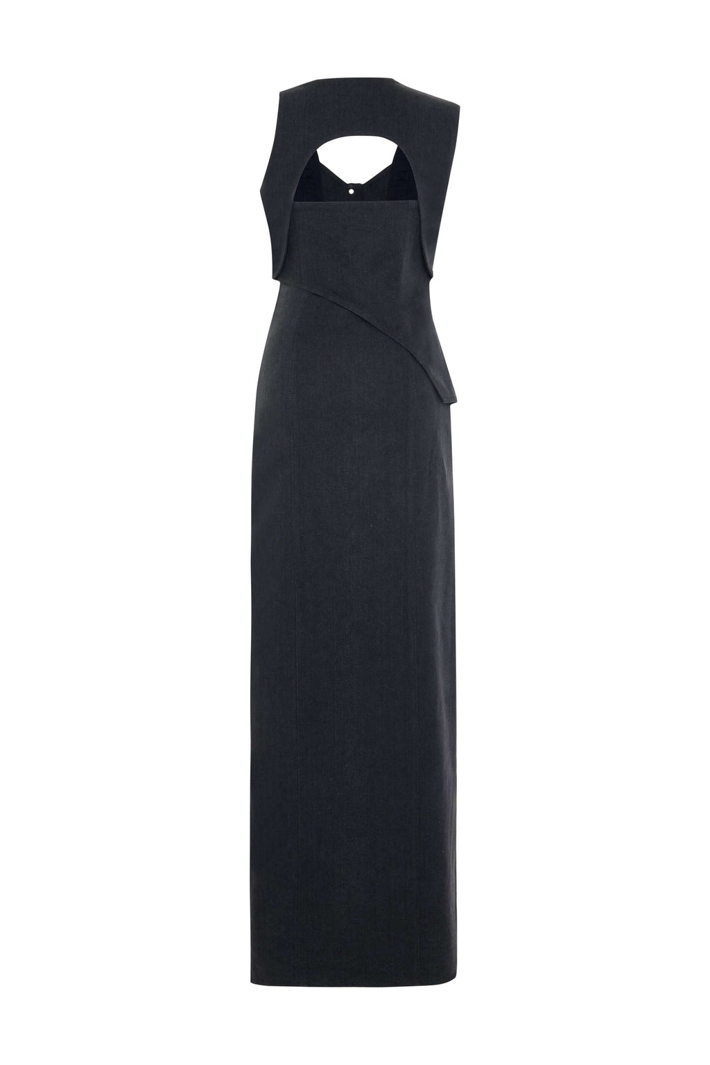 JENDUE Raffinato Dress - Denim Cut-Out Maxi Dress