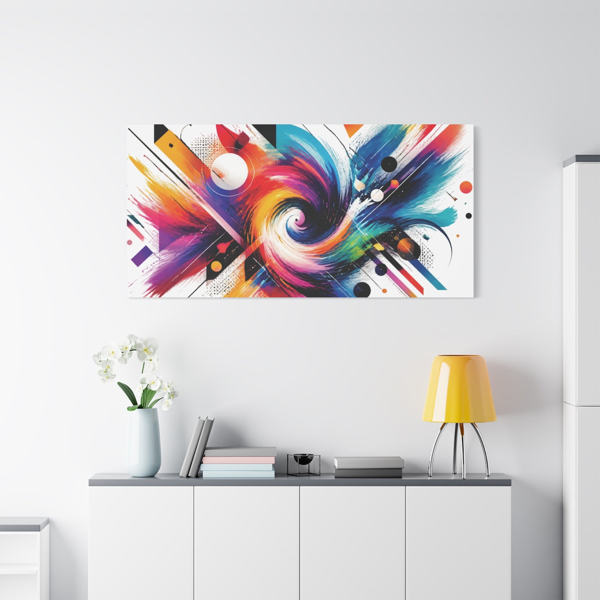 Abstract Color Swirl Matte Canvas