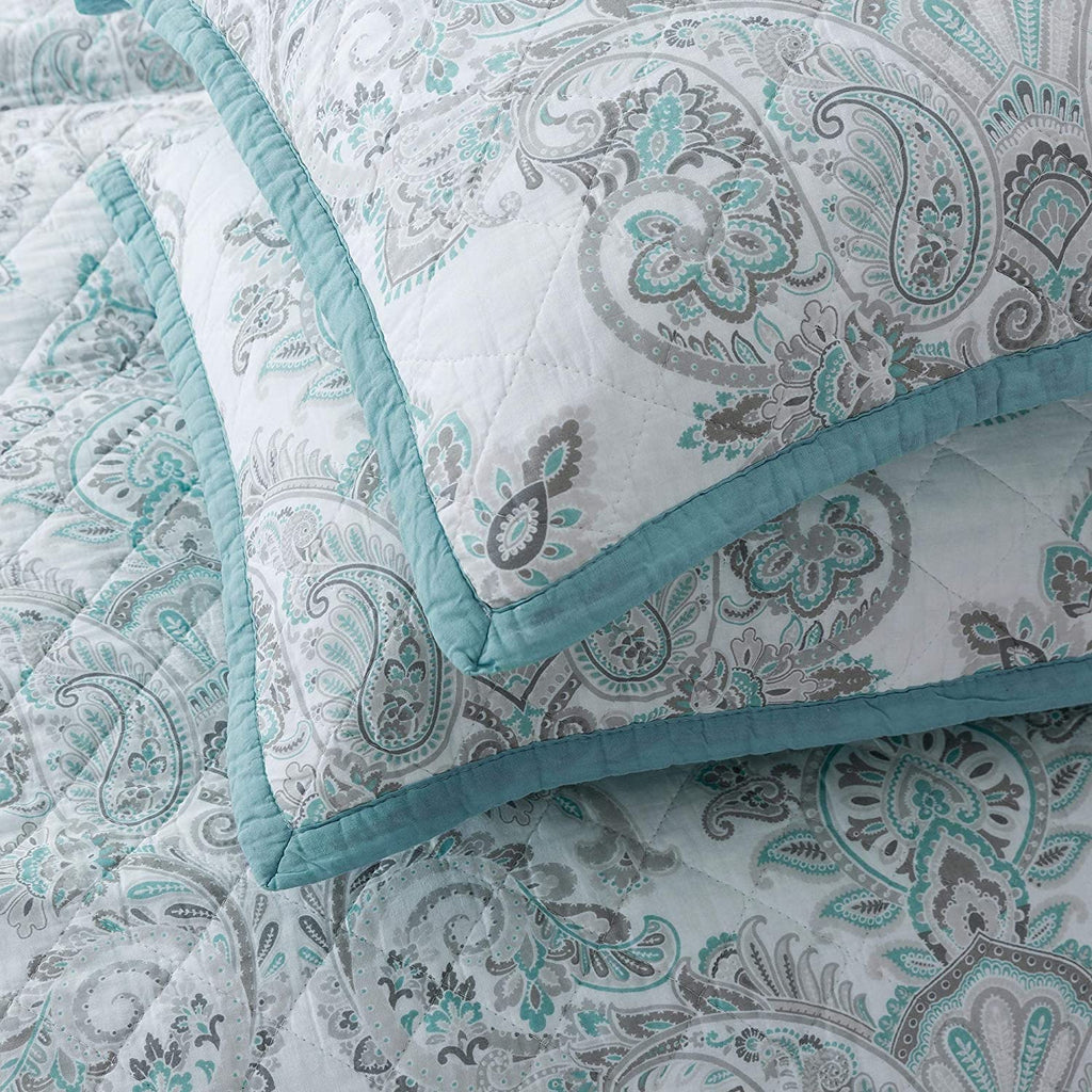 Kasentex Reversible Lightweight Cotton Floral Bedding Set Twin/Queen/King - Comfortable Home Bedding