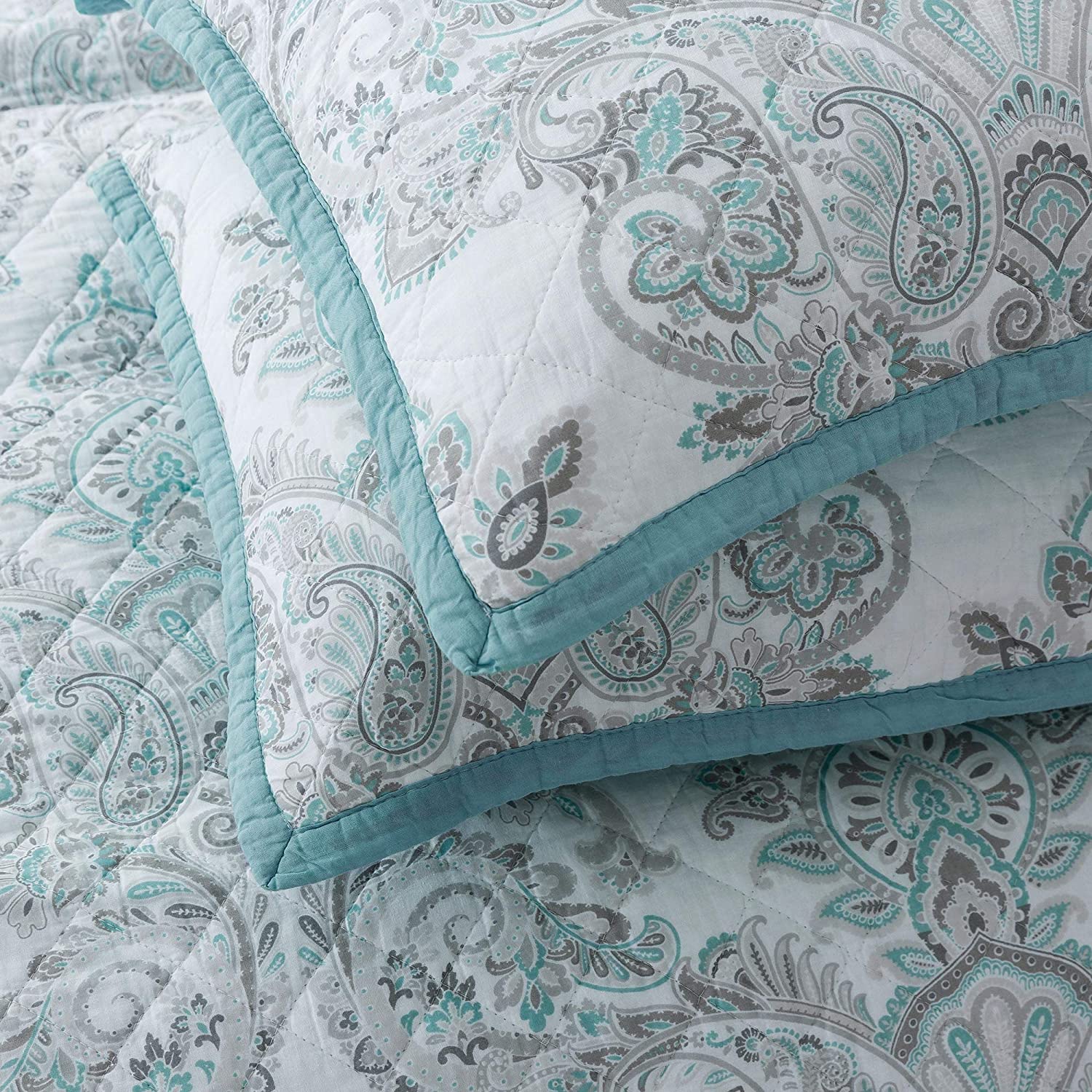 Kasentex Reversible Lightweight Cotton Floral Bedding Set Twin/Queen/King - Comfortable Home Bedding