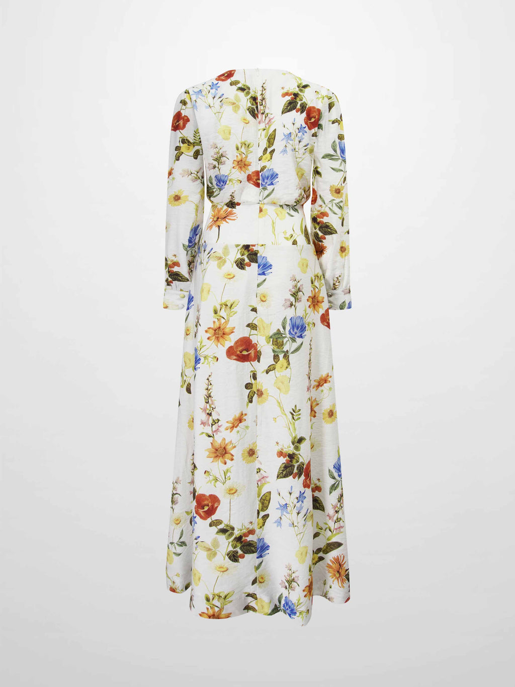 Waist Yoke Dress-Garden Floral