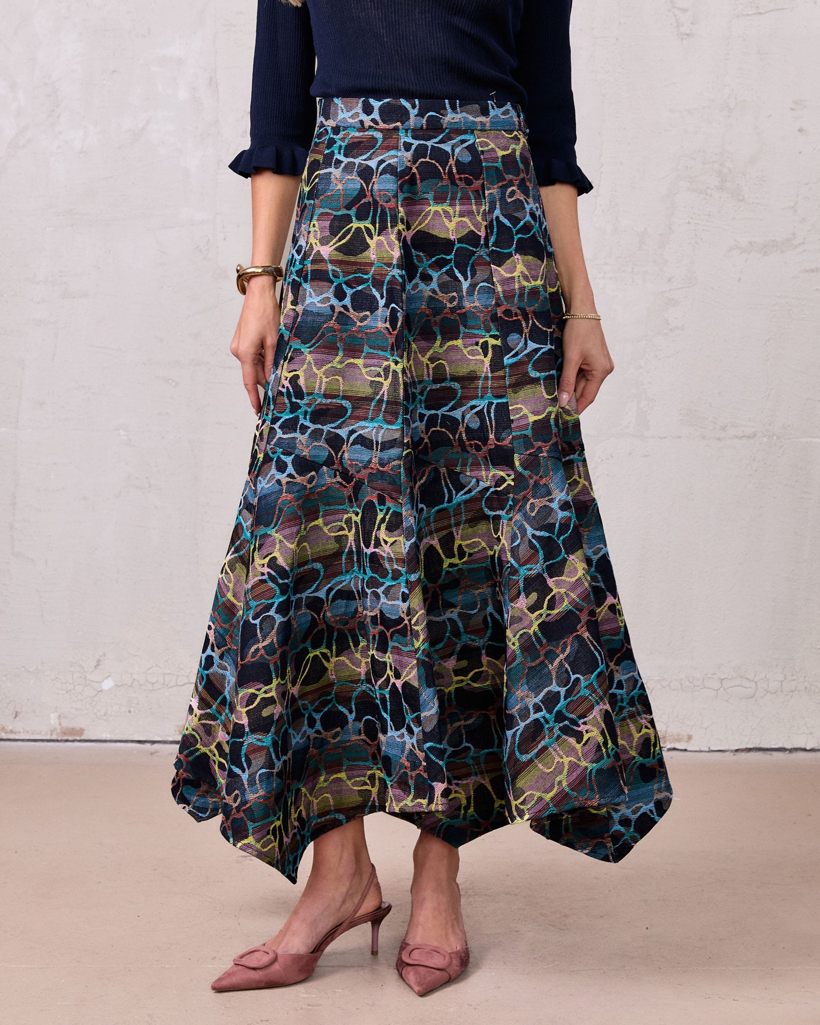 The Olivia Skirt-Bold Swirl