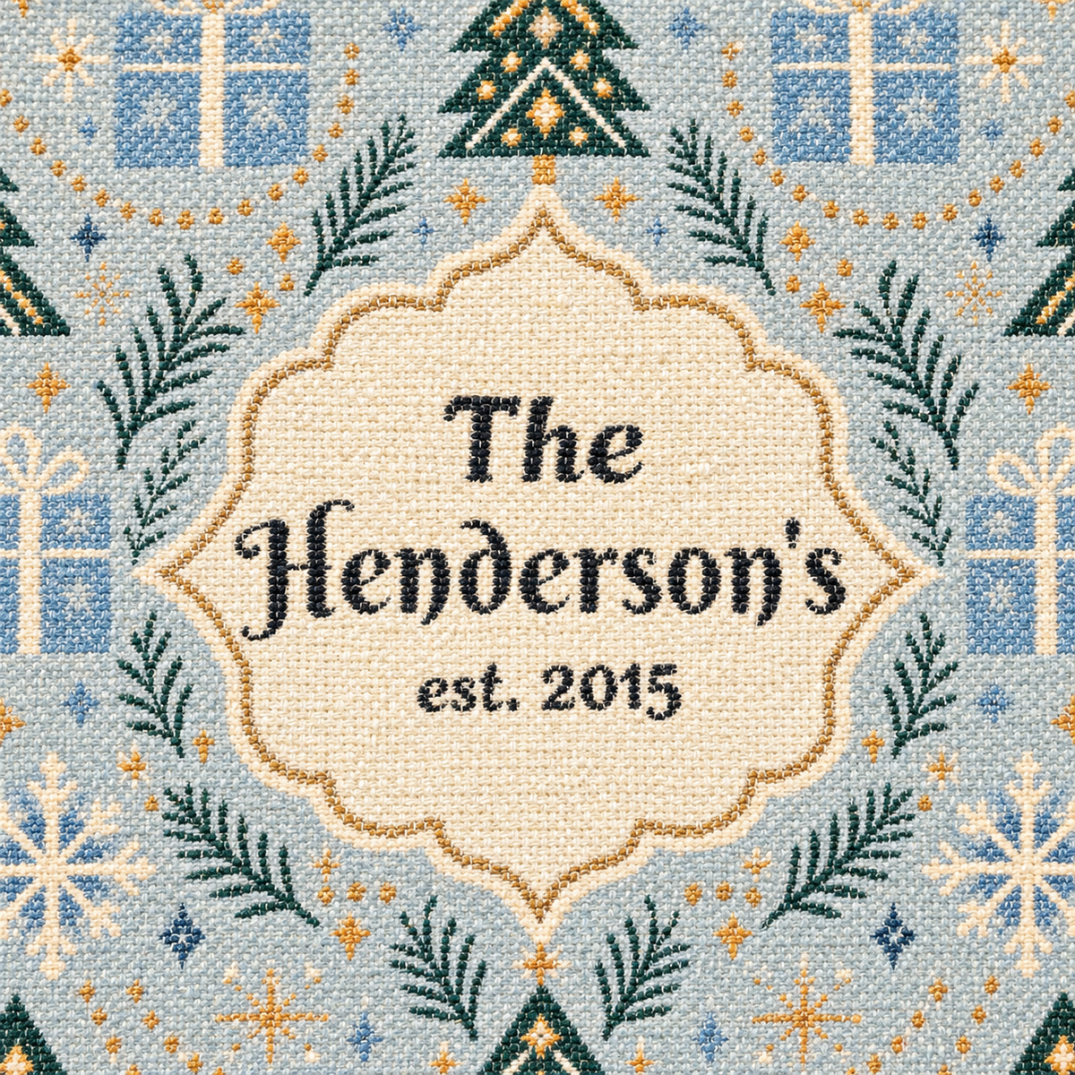 Personalized Christmas Woven Blanket