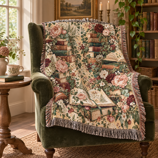 Book Lover Woven Blanket