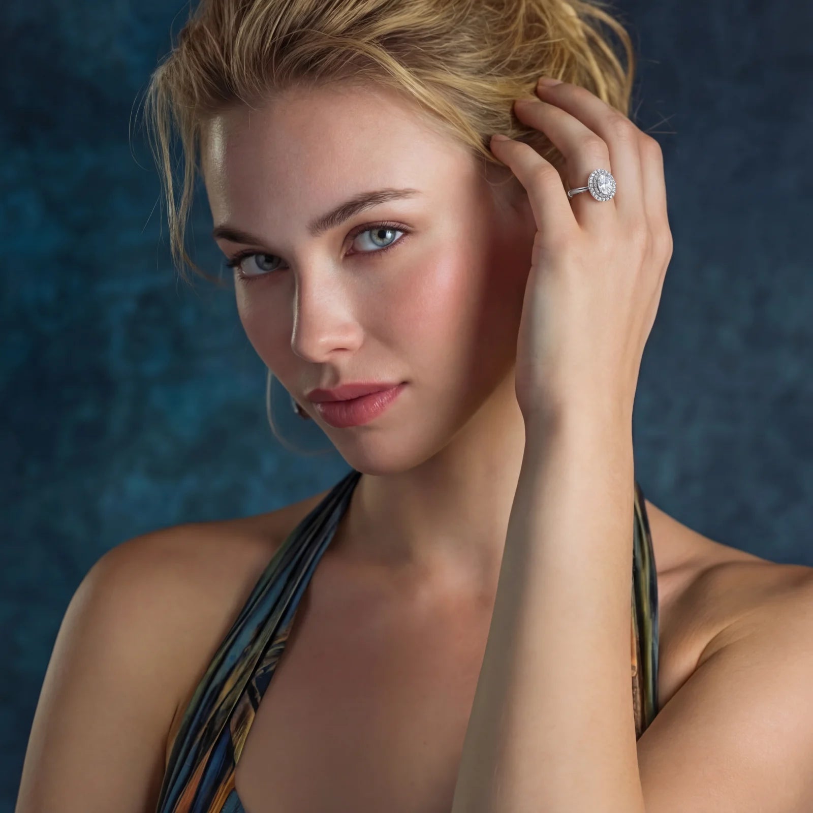 Double Halo Promise Moissanite Ring | Doe and Kin