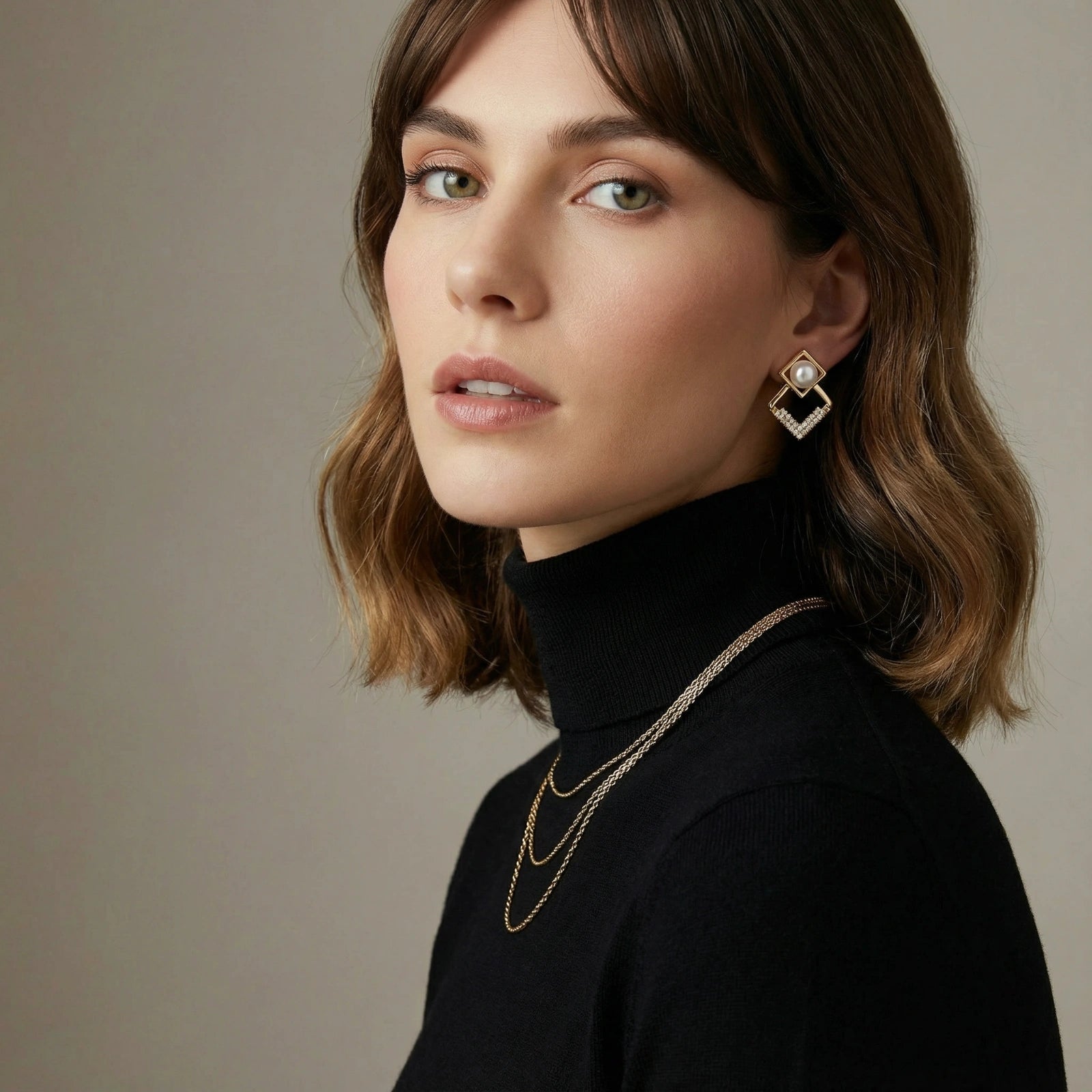 Pearl Geometry Earrings | Doe and Kin