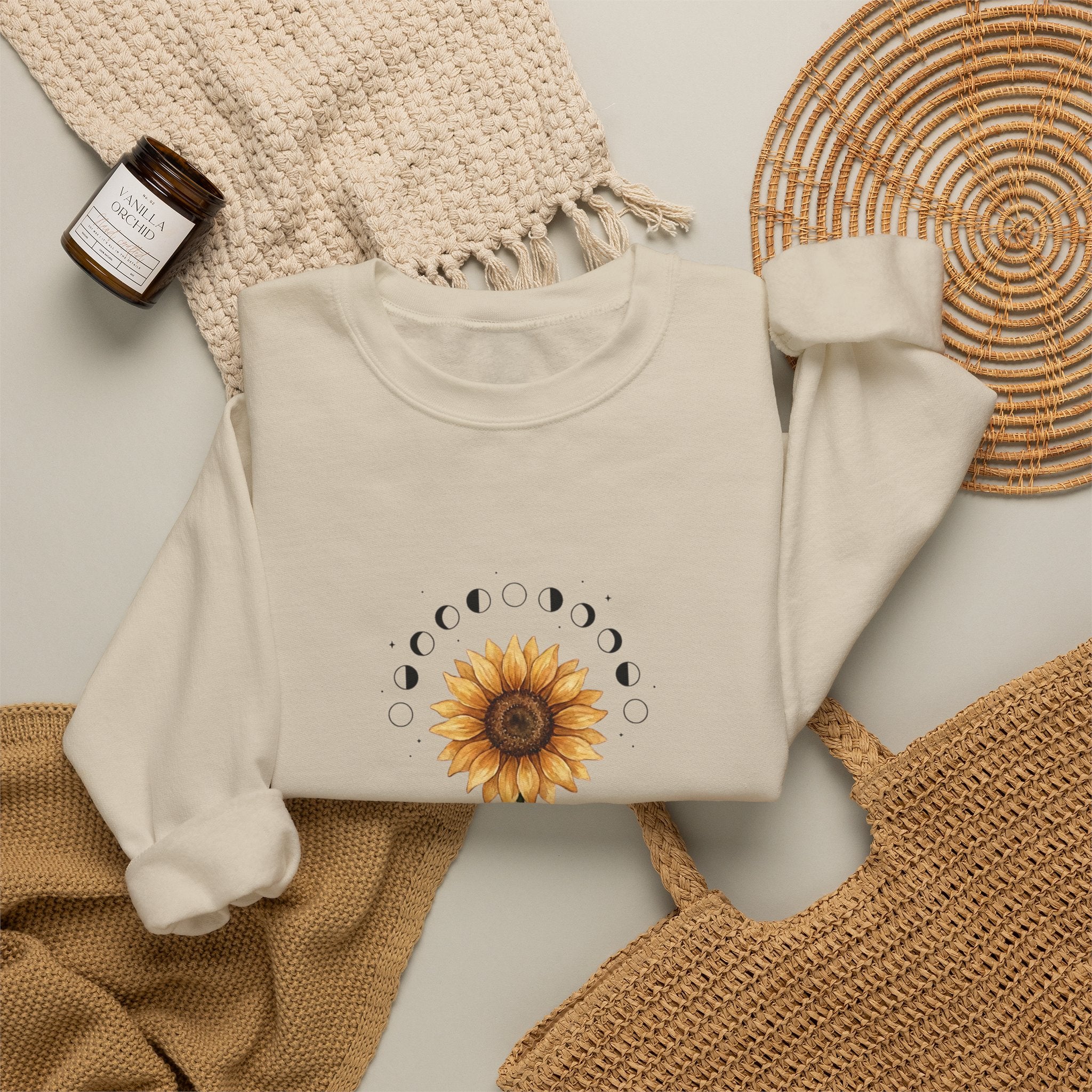 Sunflower Birth Flower Crewneck | Birth Month Botanical Sweatshirt