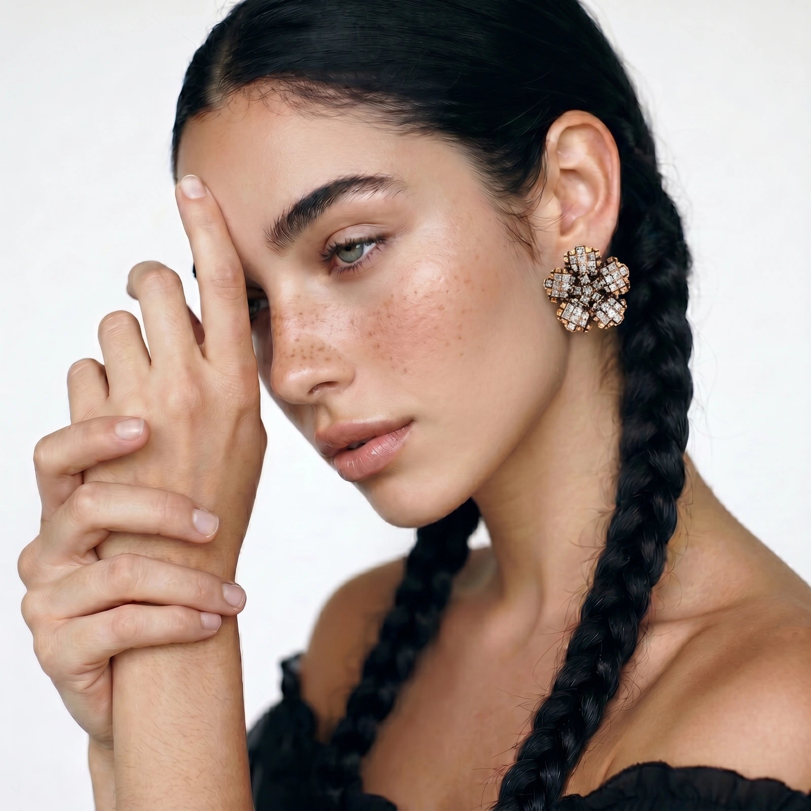 Crystal Bloom Statement Earrings | Doe and Kin