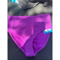 DSG Girls Purple Ribbed High-Waist Swim Bottoms