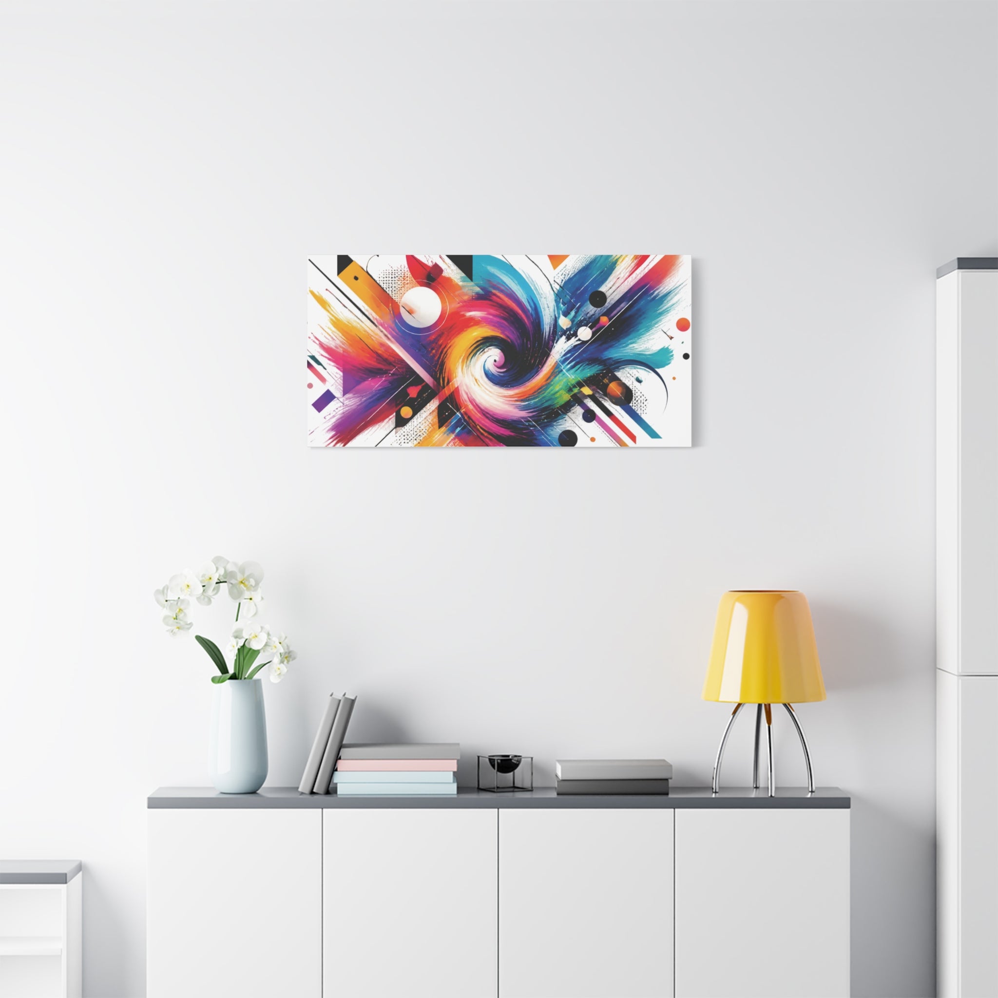 Abstract Color Swirl Matte Canvas