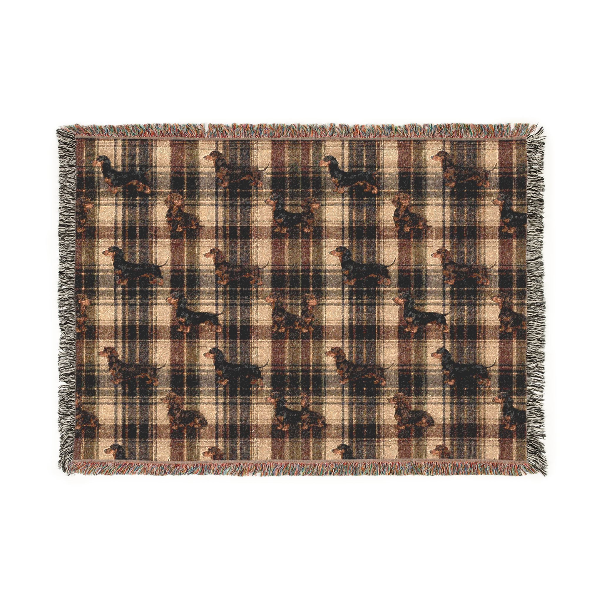 Dashaund Plaid Woven Blanket