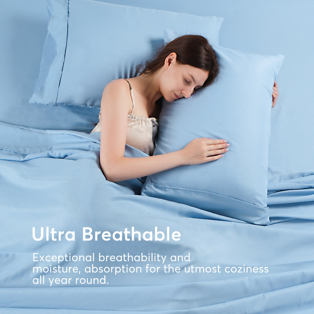 Lightweight Breathable Deep Pocket Bed Sheets with Pillowcases