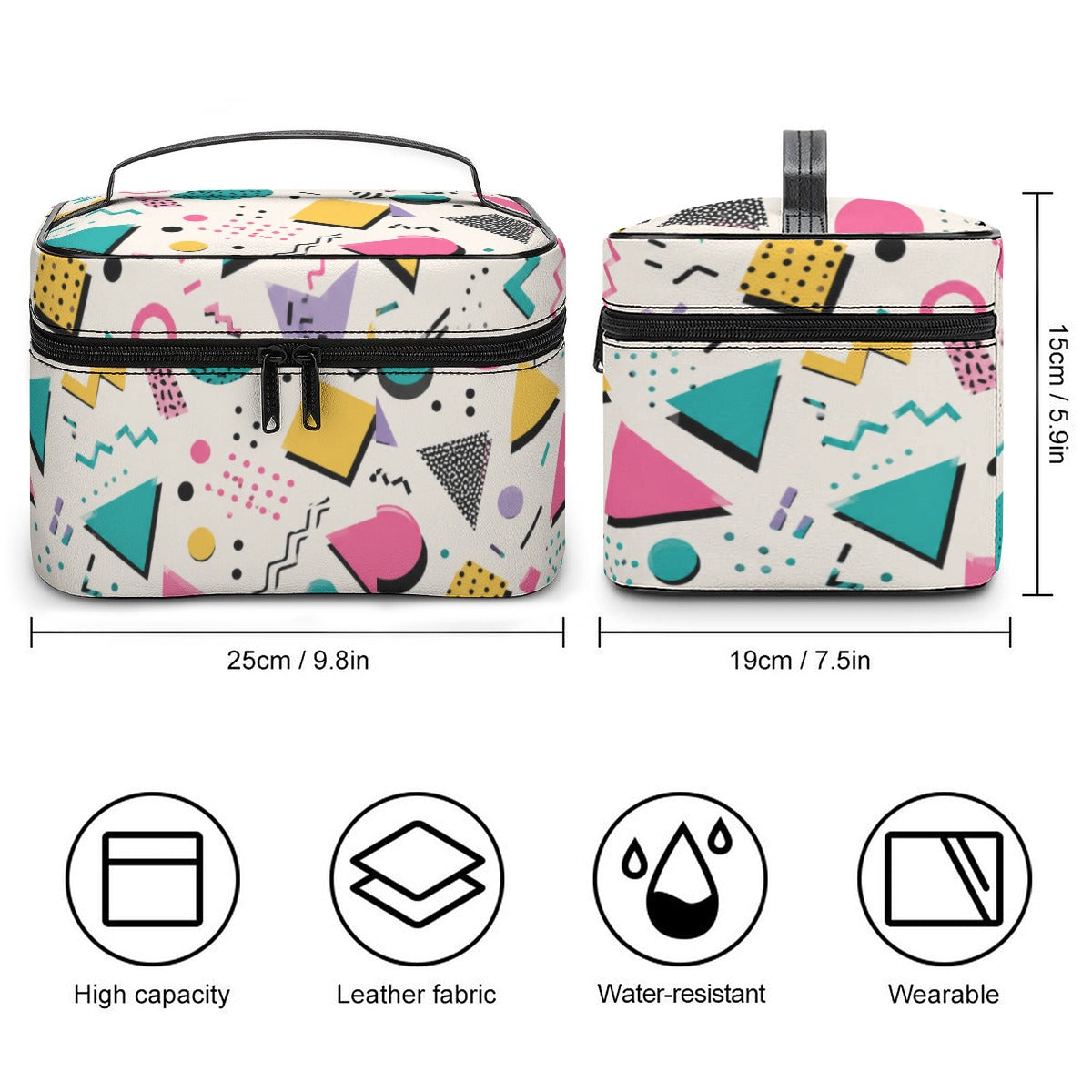 80's Memphis Toiletry Organizer Bag