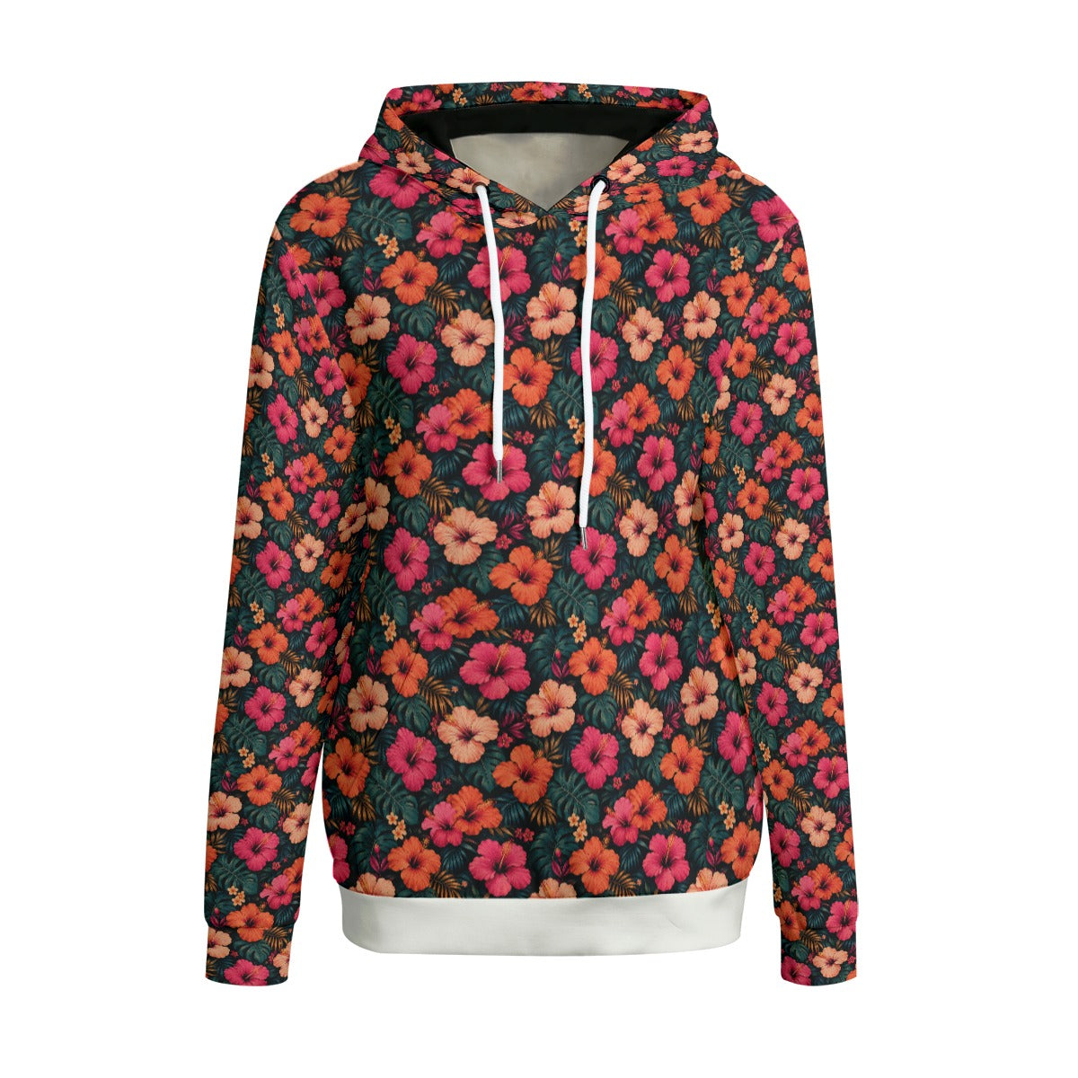 Midnight Hibiscus Pullover Hoodie