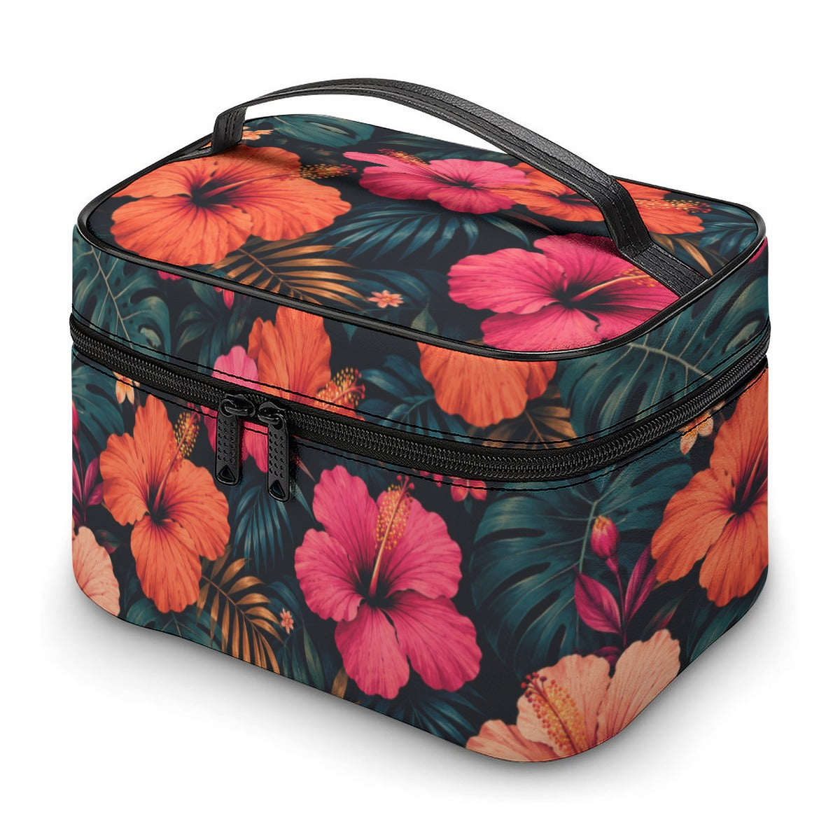 Midnight Hibiscus Toiletry Organizer Bag