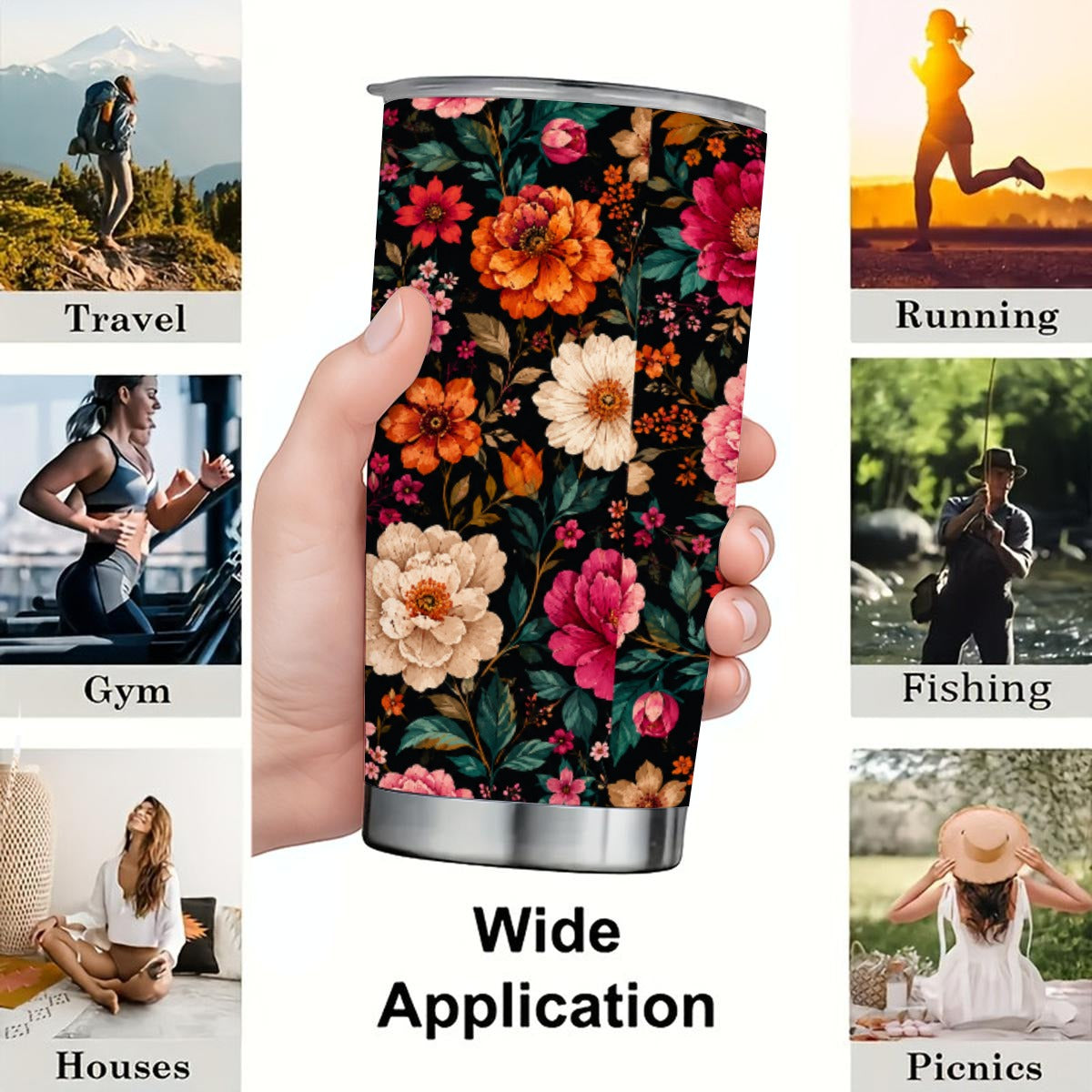 Wildflower Noir Tumbler