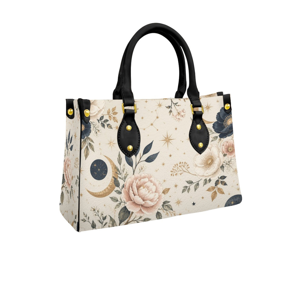 Elegant Celestial Floral Satchel Handbag