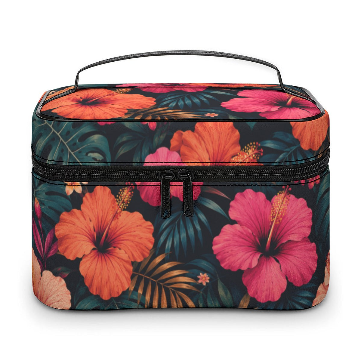 Midnight Hibiscus Toiletry Organizer Bag