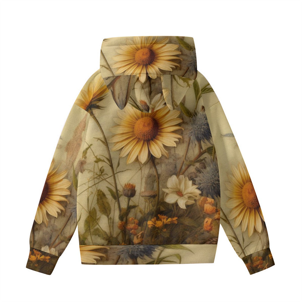 All-Over Print Women’s Hoodie With Decorative Ears