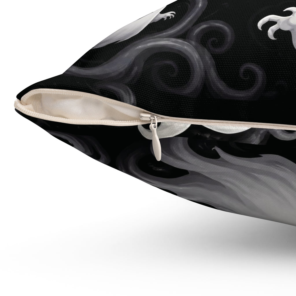 Spooky White Ghosts Decorative Pillow