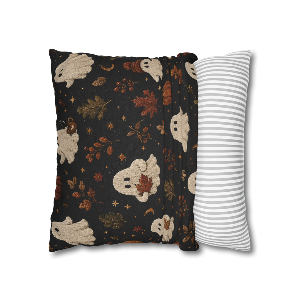 Cute Ghosts and Autumn Leaves Pillowcase
