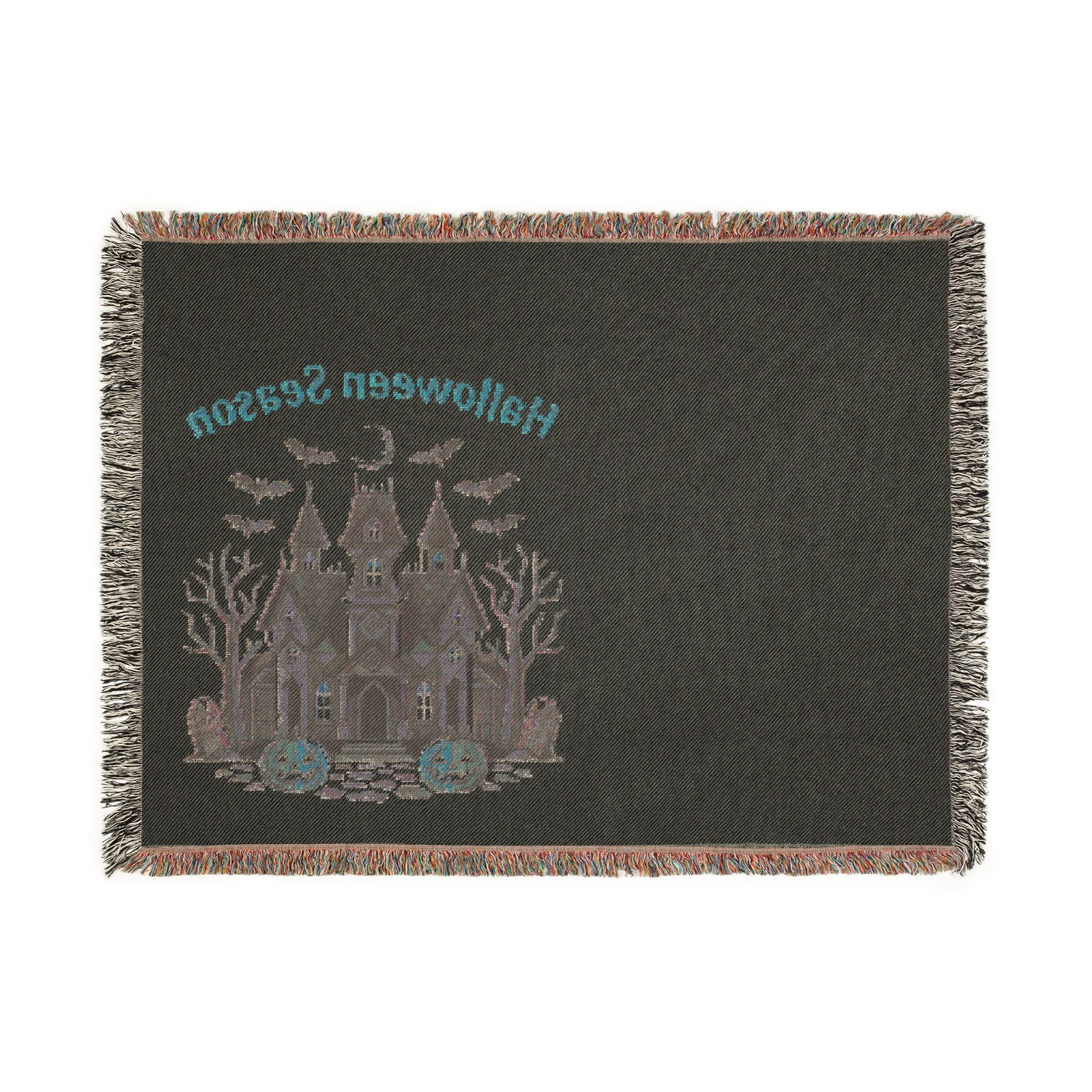 Haunted Mansion Halloween Season Woven Throw