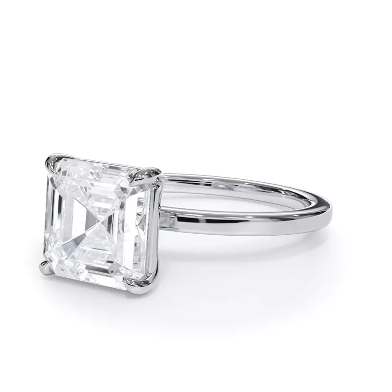 AGI Certified 3 CTW Lab Grown Diamond Solitaire Engagement Ring – G-VS Clarity, 14K White Gold-4