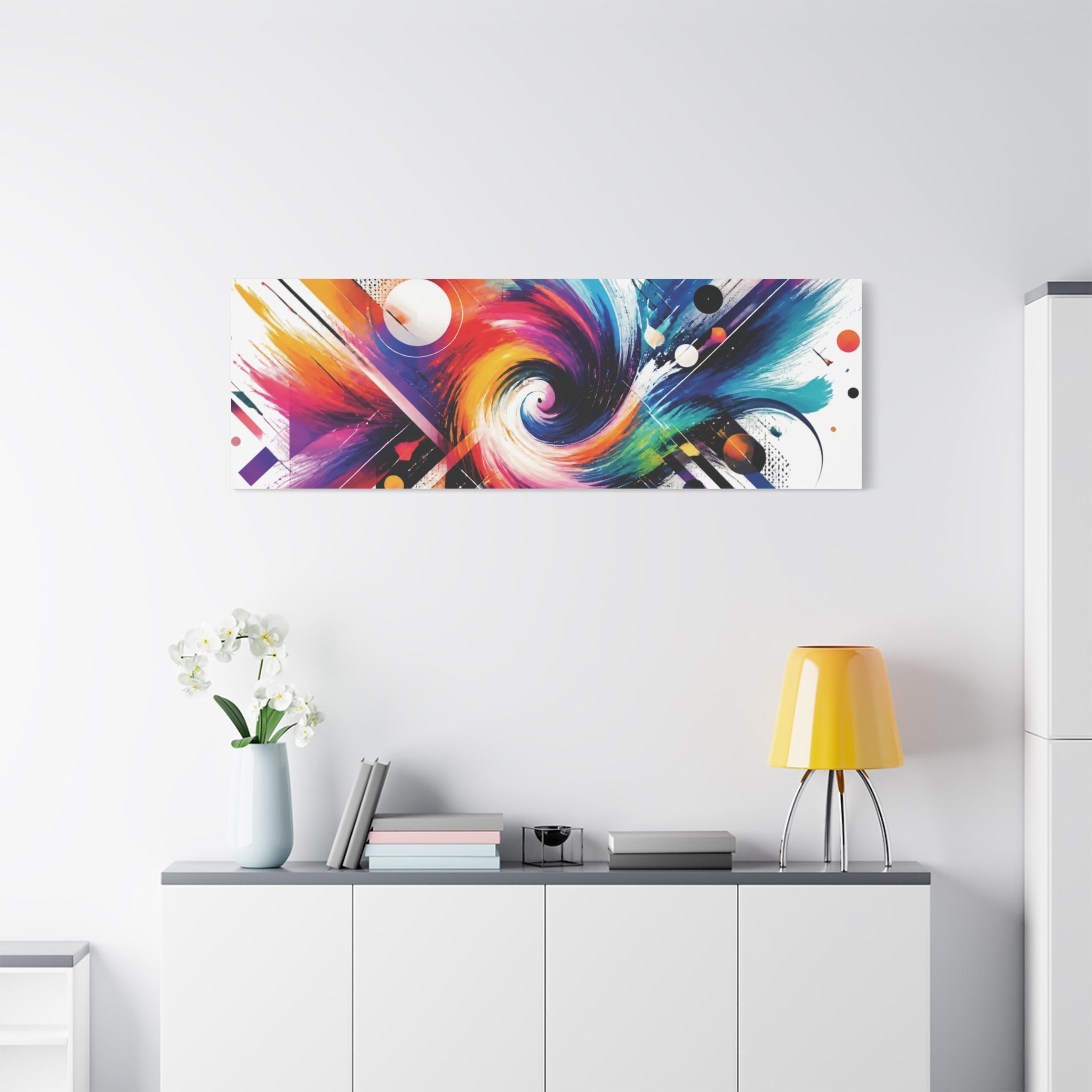 Abstract Color Swirl Matte Canvas