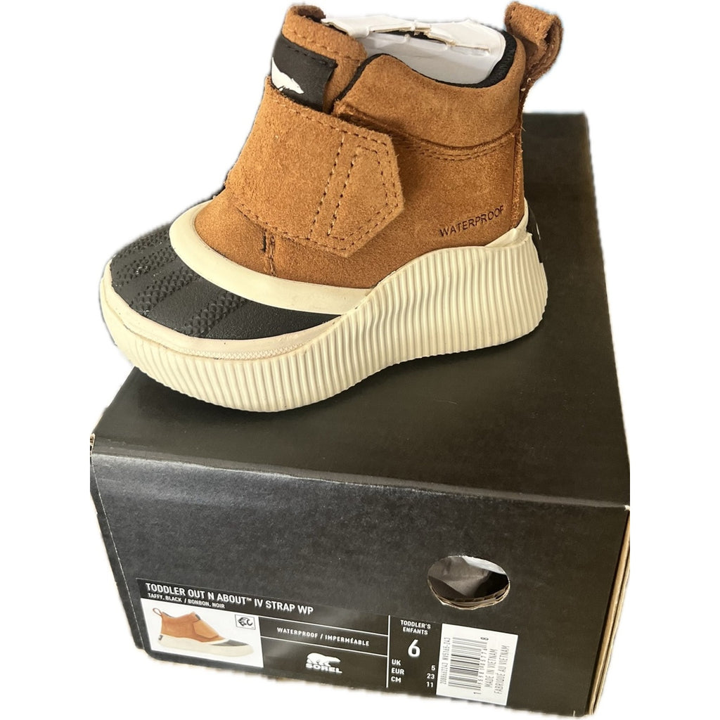 Sorel Toddler Strap Boot in Brown and Black