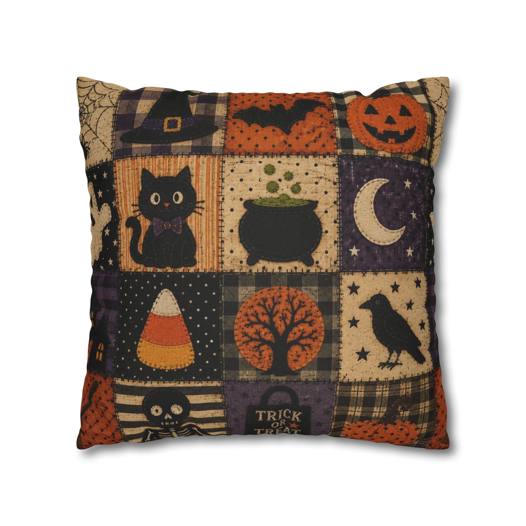 Halloween Patchwork Decorative Pillowcase