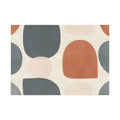 Abstract Mid Century Shapes Rug | Modern Geometric Area Rug, Terracotta Blue Neutral