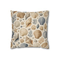 Seashell Coastal Throw Pillow Cover