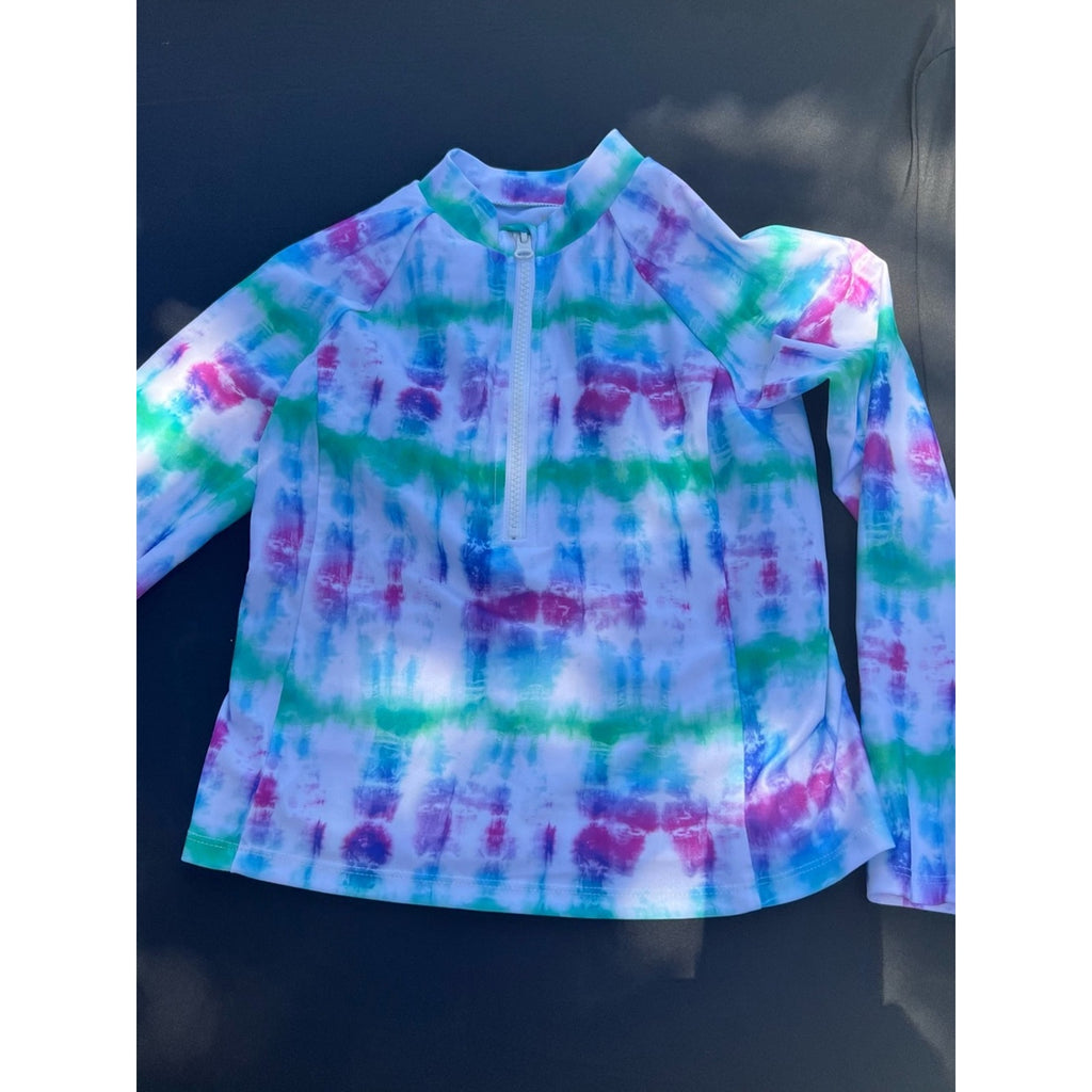 DSG Kids Tie-Dye Rashguard in Blue, Green, Pink