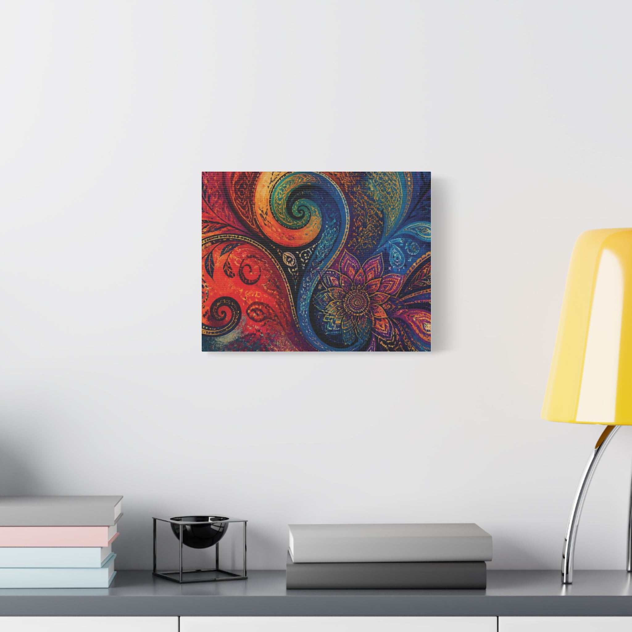Colorful Paisley Mandala Wall Art Print | Abstract Wall Art