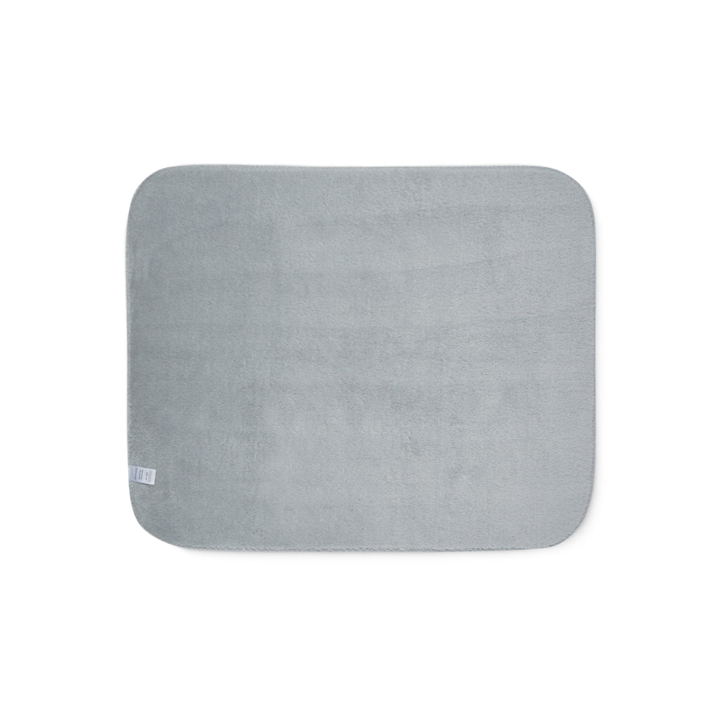 Celestial Floral Pattern Sherpa Blanket | Moon and Flowers | Grey White Tan
