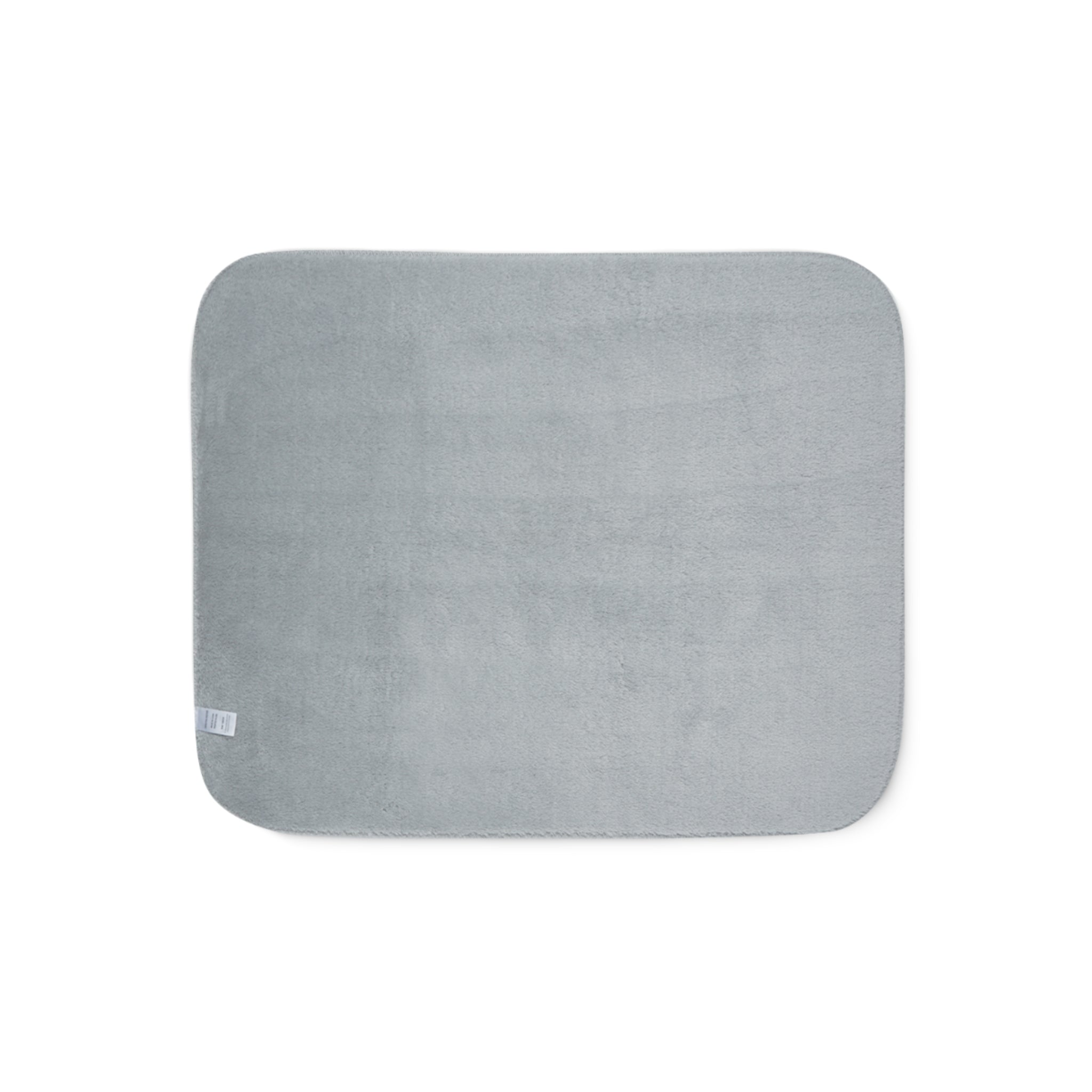Celestial Floral Pattern Sherpa Blanket | Moon and Flowers | Grey White Tan