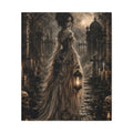 Victorian Ghost Bride Matte Canvas | Haunted Cemetery Lantern