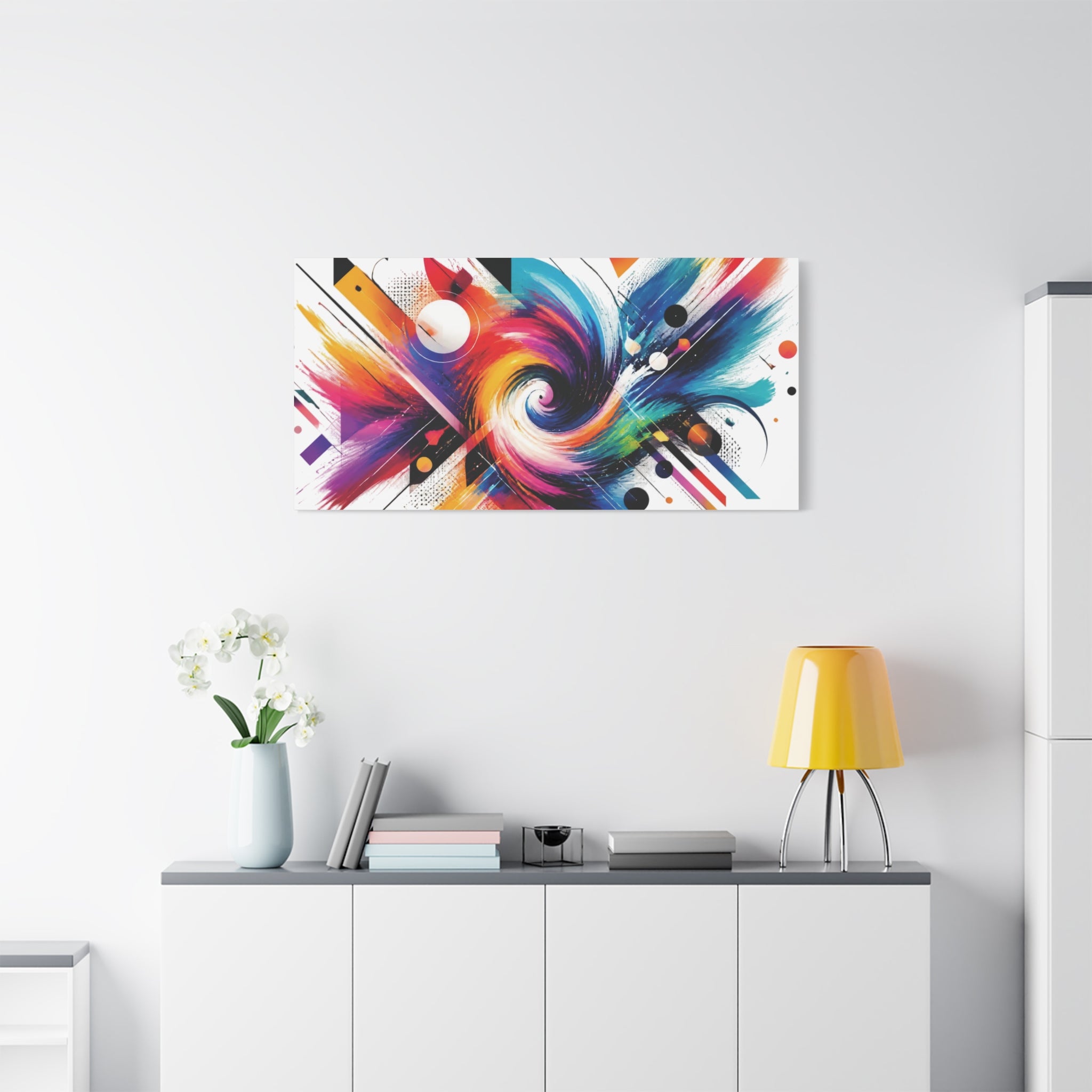 Abstract Color Swirl Matte Canvas
