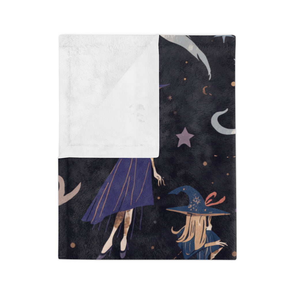 Witch & Ghosts Velveteen Blanket