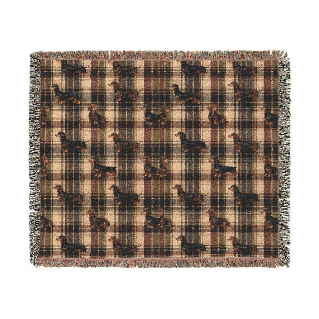 Dashaund Plaid Woven Blanket