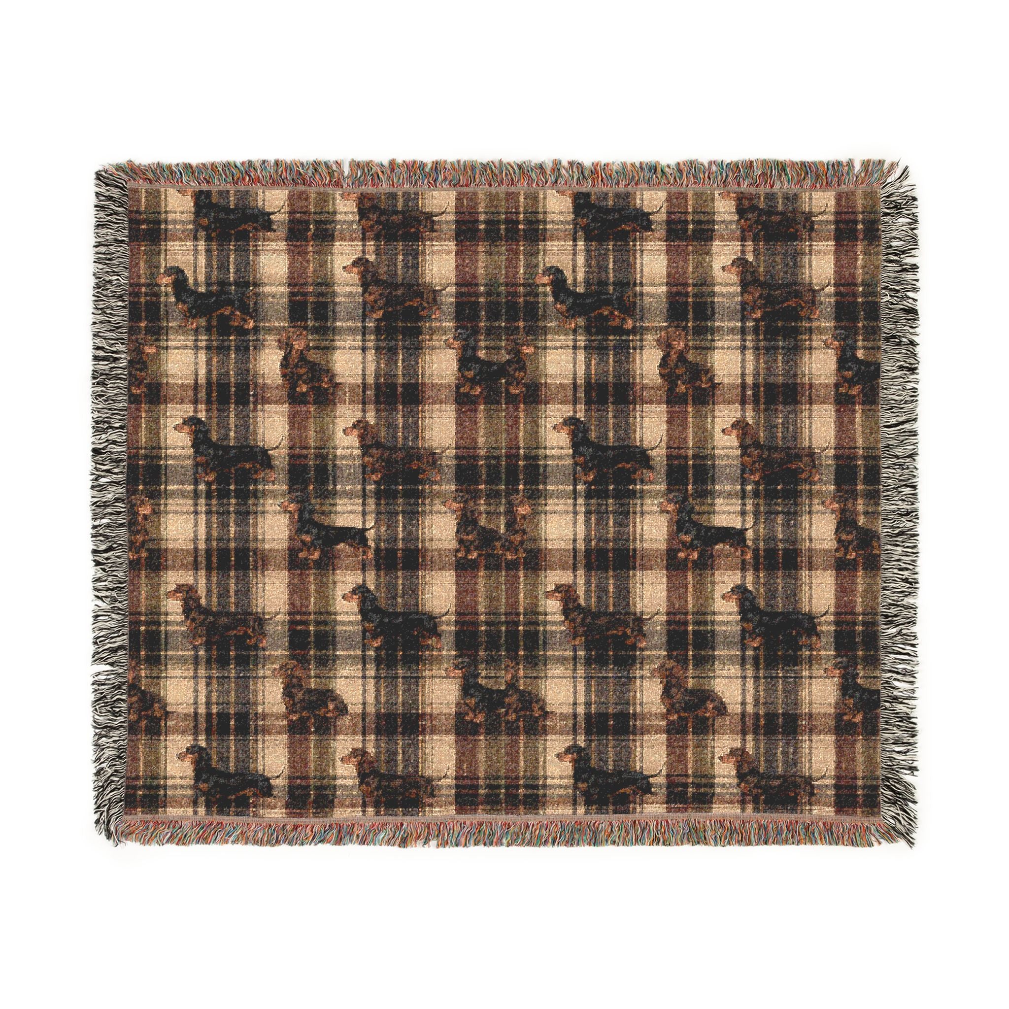Dashaund Plaid Woven Blanket
