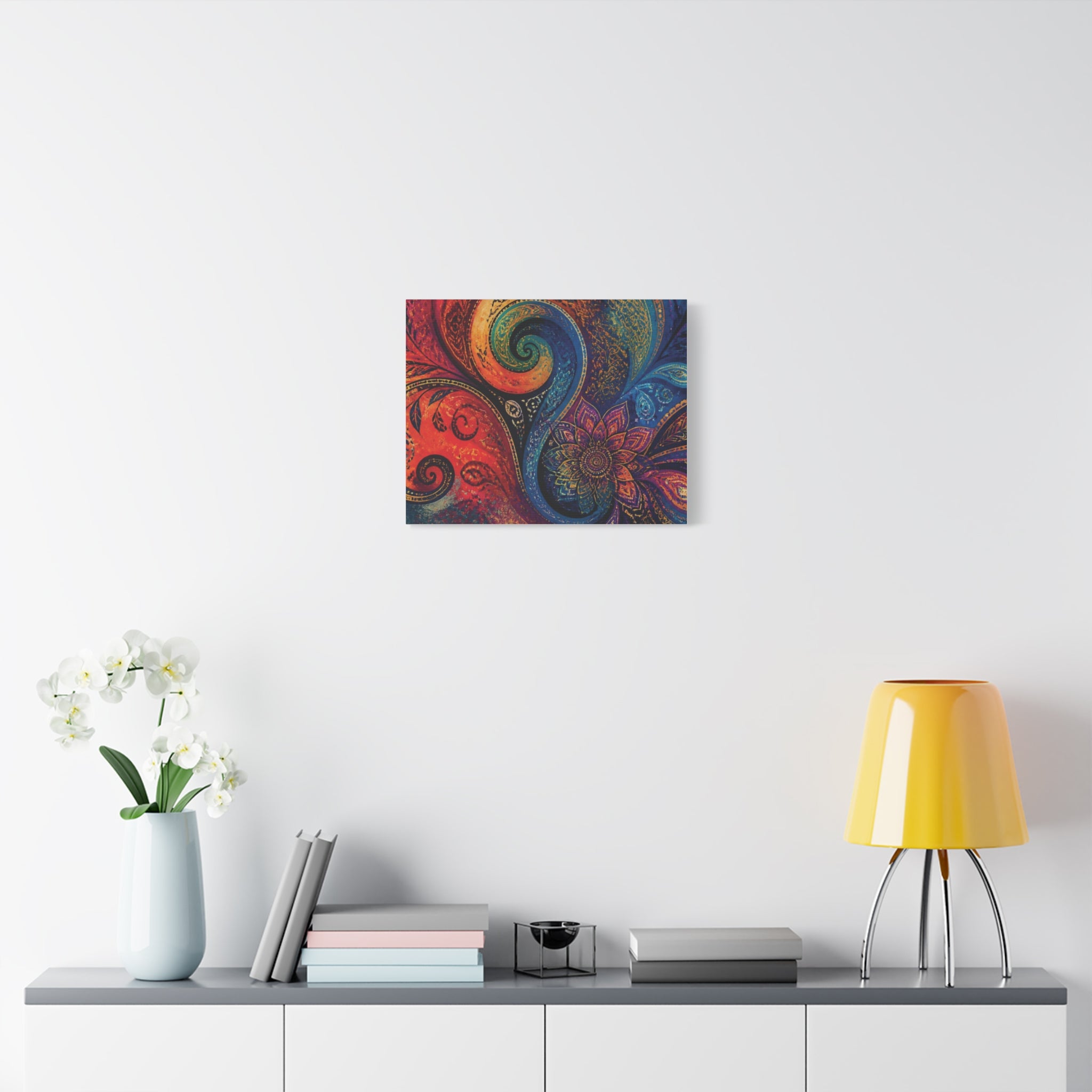 Colorful Paisley Mandala Wall Art Print | Abstract Wall Art