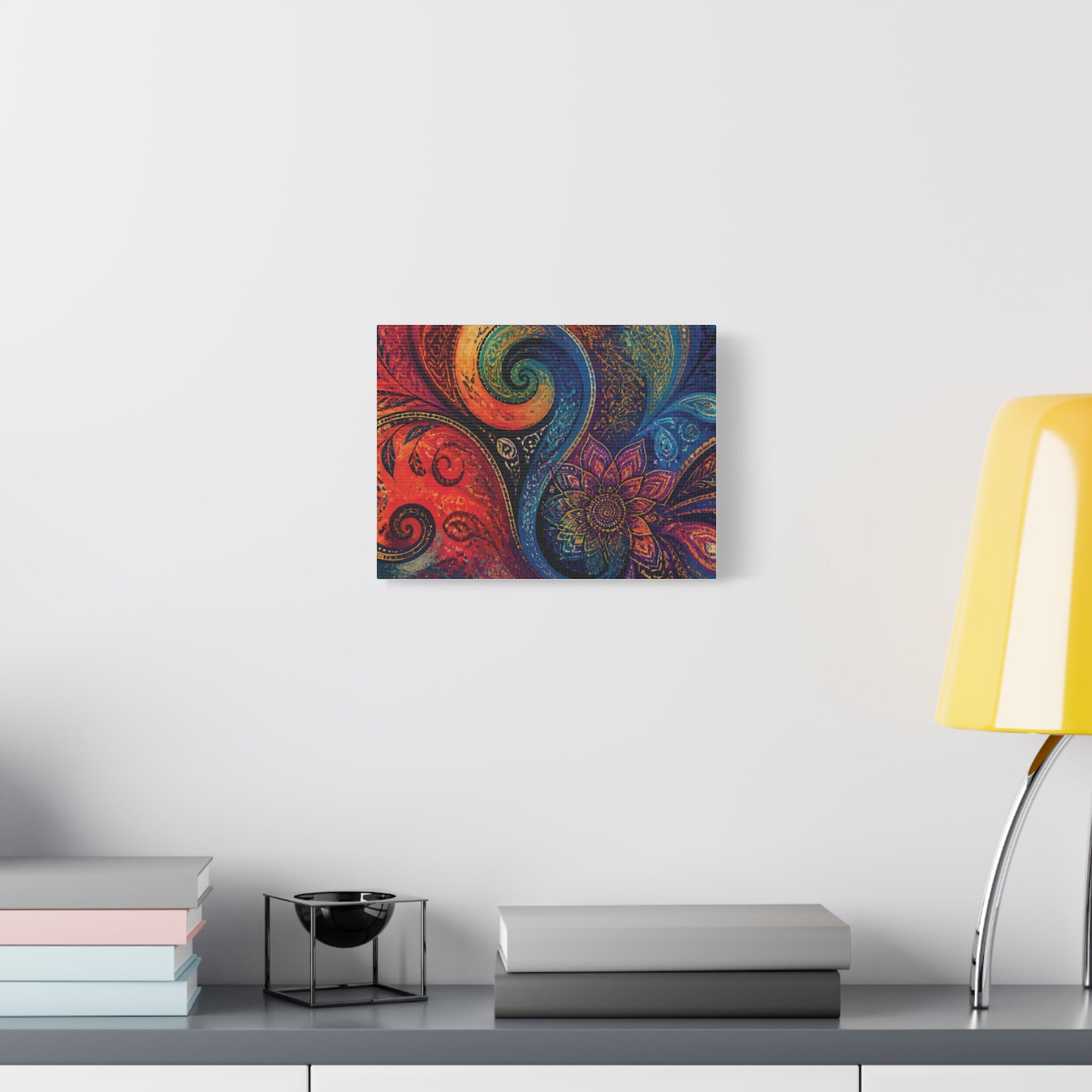 Colorful Paisley Mandala Wall Art Print | Abstract Wall Art