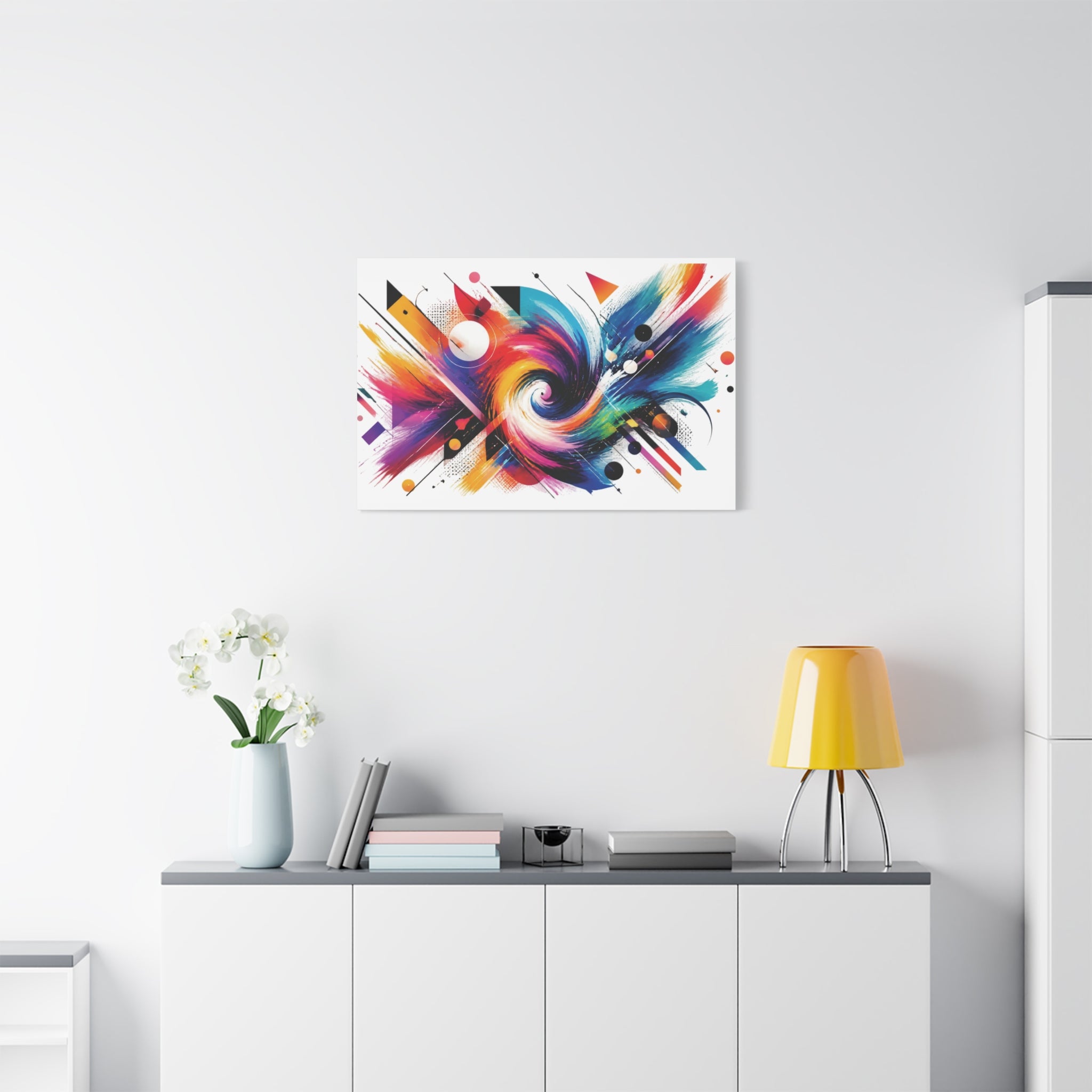 Abstract Color Swirl Matte Canvas