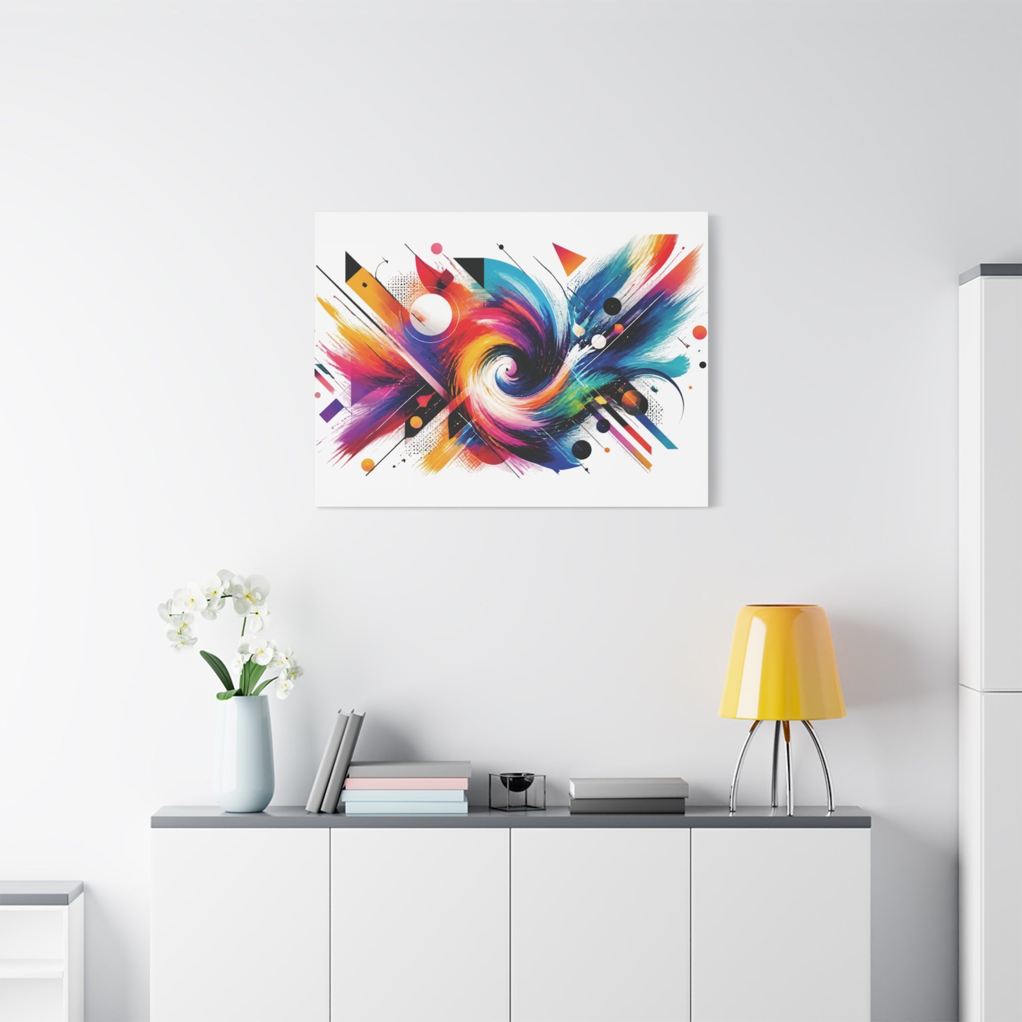 Abstract Color Swirl Matte Canvas