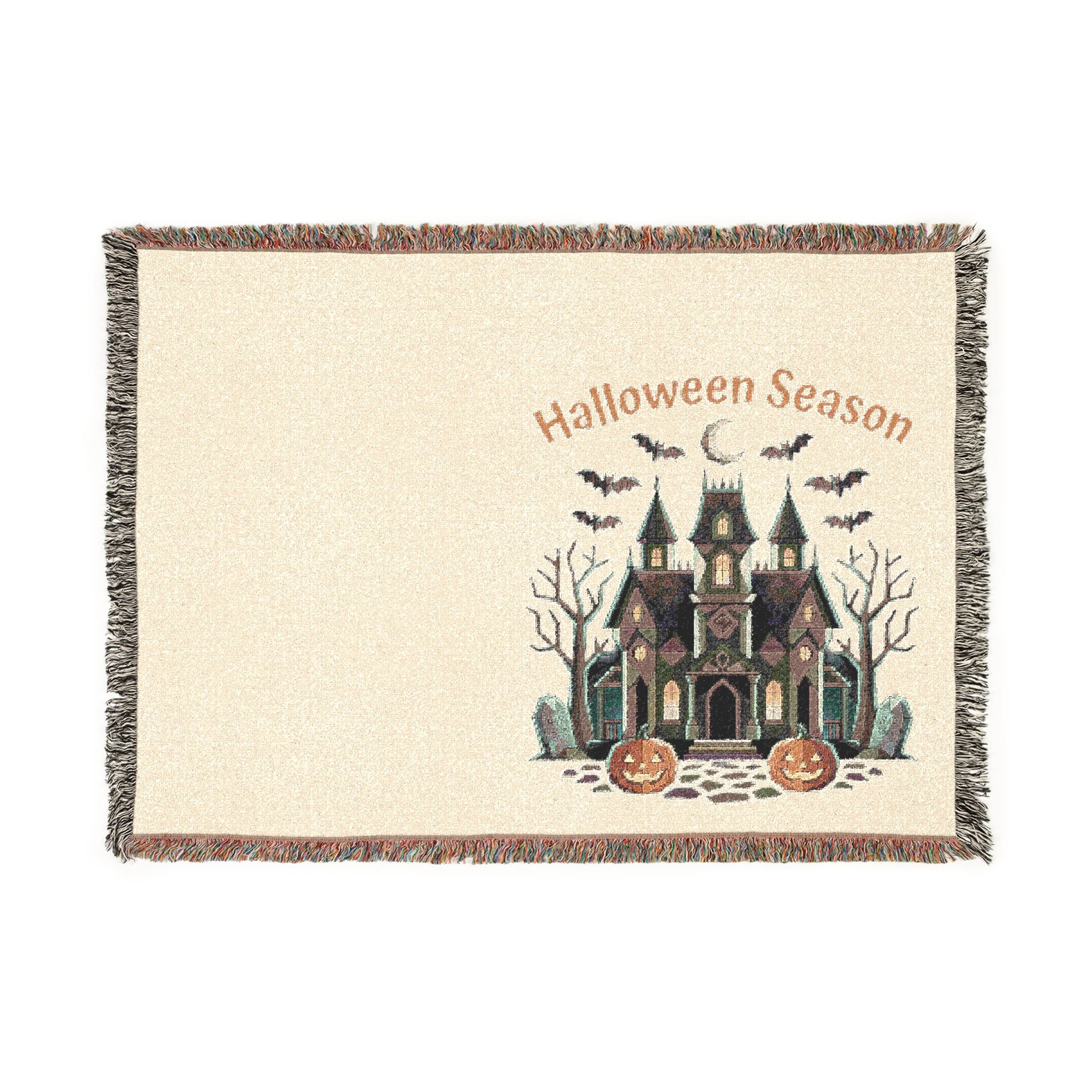 Haunted Mansion Halloween Season Woven Throw