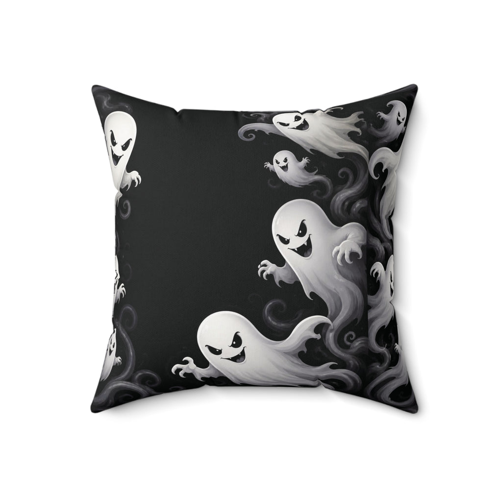 Spooky White Ghosts Decorative Pillow