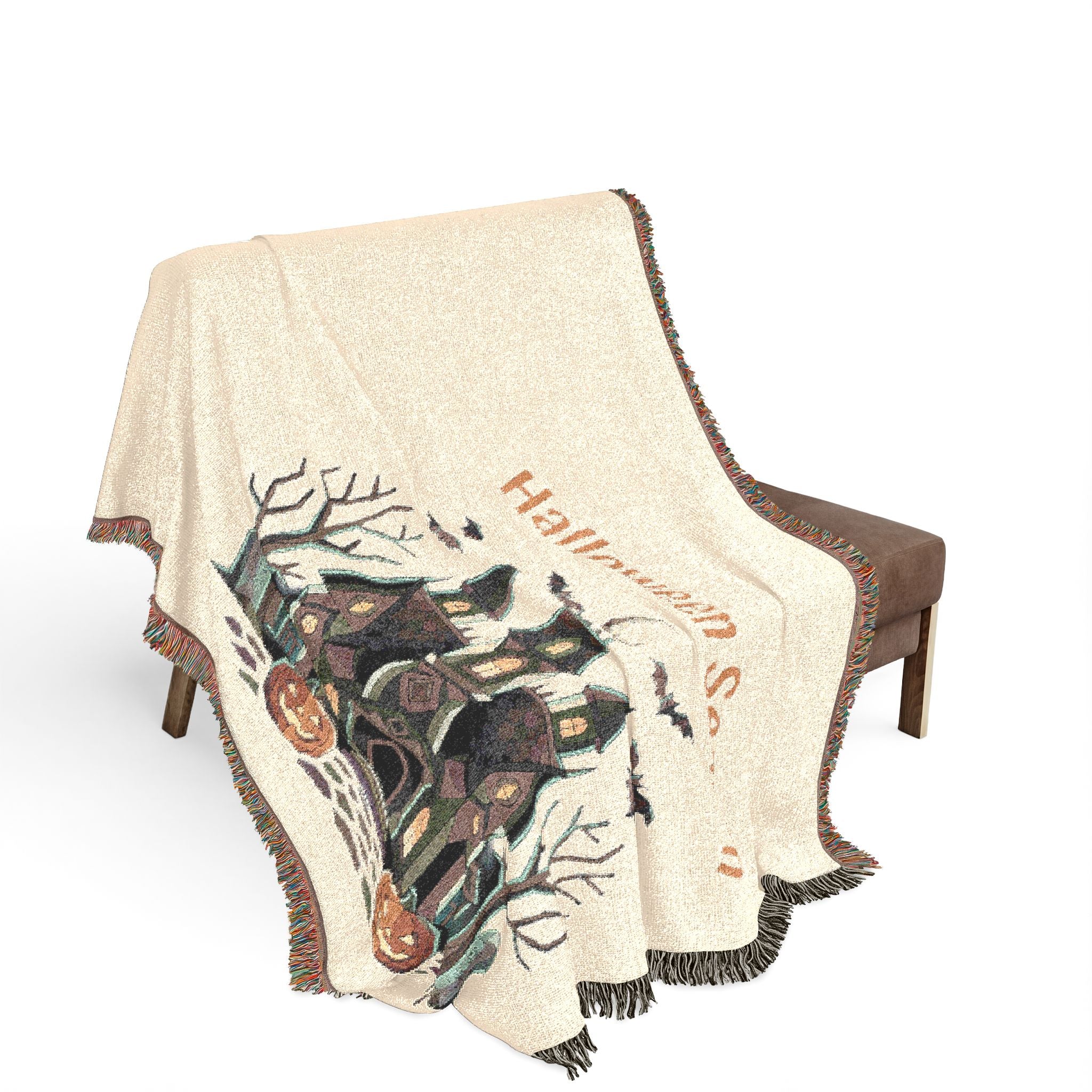 Haunted Mansion Halloween Season Woven Throw